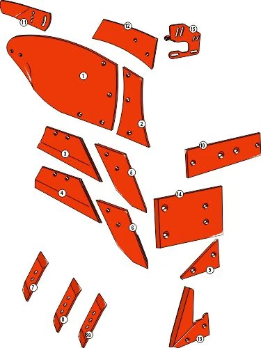 Explosionszeichnung Niemeyer Pflugkörper Typ SH15G